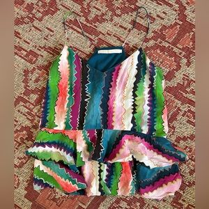 Marie Oliver Ruffled Racerback Tank Top